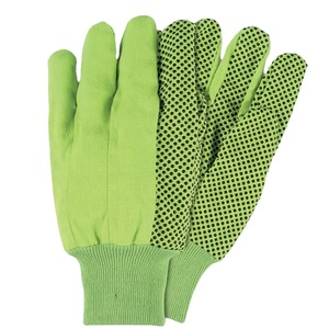 Gants de travail en toile de coton à points PVC confortables et résistants pour la construction et la menuiserie - Product Image 5