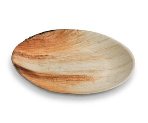 Assiettes en feuilles de palmier compostables résistantes à la chaleur pour la restauration, 5 pouces, formes rondes, assiettes pour aliments chauds, vaisselle biodégradable - Product Image 1