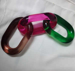 Chaîne en acrylique moderne personnalisée Accents muraux faits à la main en résine ornementale moderne suspendue pour la décoration intérieure Diwali Festival Ready - Product Image 2