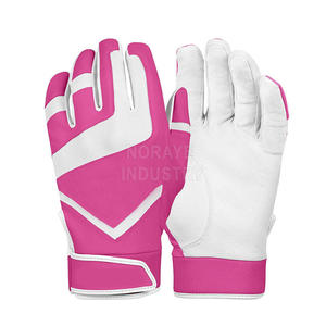 Nouvelles gants de frappe de baseball de haute qualité, design moderne, couleur rose et blanc, en cuir. - Product Image 6