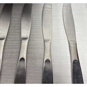 Ensemble de couteaux à beurre en acier inoxydable, bord droit, manche orné, ustensile de cuisine - Product Image 5