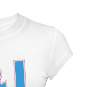 T-shirt brodé avec la lettre de l'organisation Jack & Jill pour femmes, blanc, doux, décontracté, vêtements de qualité supérieure pour événements, approvisionnement en gros, neuf - Product Image 4