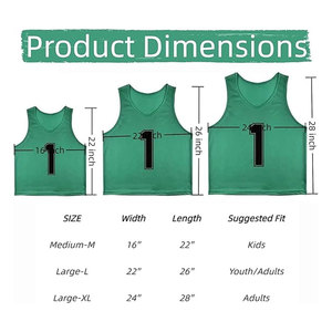 Pinnies Scrimmage Vests <b>Soccer</b> Bibs for Team Practice Training Breathable Lightweight Mesh Jerseys with Drawstring Carry Bag - Product Image 3