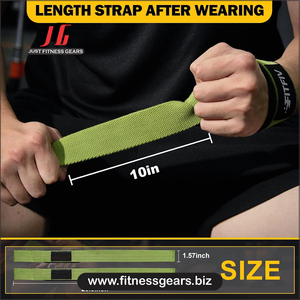 JUST FITNESS GEARS JFG-LS-3385 Soporte de Muñeca Ajustable de Neopreno Transpirable con Gancho, Correa Elástica Antideslizante, Unisex, Rojo, Reforzado - Product Image 2