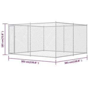 Cage pour chien en acier galvanisé durable de 150,8 x 150,8 pouces - Product Image 5