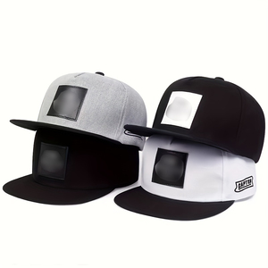 Casquettes de basket-ball de haute qualité personnalisées à 5 panneaux avec broderie 3D en acrylique et laine, à visière plate et fermeture snapback - Product Image 2