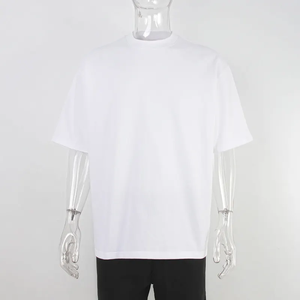 100% Cotton Summer New Men's T-<b>shirt</b> <b>White</b> Solid O-neck Short Sleeve Casual Boxy Style with Digital Printing - Product Image 5