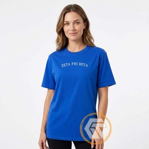 T-shirts décontractés pour femmes GREEK TREASURES Zeta Phi Beta Sorority, haute qualité, 100 % coton jersey, col rond, manches courtes, respirants - Product Image 3