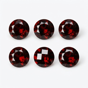 Grenat rouge naturel de qualité supérieure, 8 mm, rond, taille briolette, pierres précieuses en vrac, grenat du Mozambique calibré, lot de bijoux en gros - Product Image 5