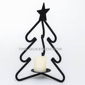 Rustic farmhouse style metal Christmas decorative candle holder distressed Blank Sublimation Christmas <b>Tea</b> <b>Lighting</b> Holder - Product Image 3