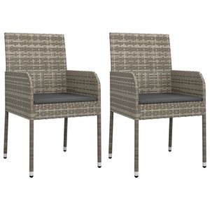 ชุดเก้าอี้สวนสีเทา 2 ตัวเพื่อความสบายกลางแจ้ง - Product Image 2
