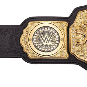 Professional Wrestling Belt <b>Adjustable</b> <b>Strap</b> Gold Plated Center Plate Leather Wrestling Belt - Product Image 3