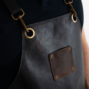 Delantal de Cuero Genuino de Diseño Personalizado al Por Mayor, Mejor Precio, Mejor Calidad - Product Image 6