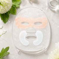 Masque facial en feuille de fibres végétales composites multi-zones Y484 avec panneaux pour les yeux à l'astaxanthine et pour les lèvres aux perles, pour la vente en gros OEM