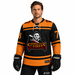 Camiseta de Hockey sobre Hielo Sublimada Personalizada, Uniforme Deportivo Transpirable para Equipo, Camiseta de Hockey con Temática de Películas de Terror al por Mayor, para Entrenamiento - Product Image 3