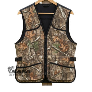 Gilet de chasse confortable SAFA SPORTS en orange vif pour femmes, gilet de chasse en montagne avec tissu léger et respirant - Product Image 5