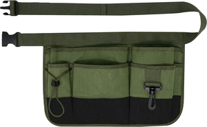 Delantal de Cintura Clásico de Poliéster Oxford, Lavable, Resistente, con Múltiples Bolsillos, Cinturón Ajustable, Verde, para Uso Diario - Product Image 6