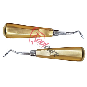 Último Set Premium de Cuidado Radicular Dental, Kit de Elevadores de Raíces de 7 Piezas con Recubrimiento Dorado, Implantes Manuales Quirúrgicos Clase I CE - Product Image 6