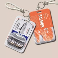 Étui coulissant personnalisable en plastique pour badge d'identité, porte-carte créatif et amusant pour étudiants, cartes de campus et cartes de bus