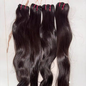Extensions de cheveux naturels indiens Remy de haute qualité, ondulés, à double trame machine, trame invisible, résistants à la chute, doux et brillants, pour tous - Product Image 1