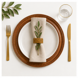 Eco-Friendly Hand-Turned Mango Wood Charger <b>Plate</b> Rustic Round <b>Decorative</b> Serving Tray for Wedding Restaurant & Home Table Decor - Product Image 2