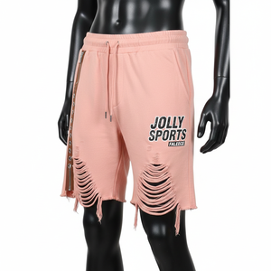 Shorts de mujer de alta calidad en algodón y poliéster, con forro polar, elásticos, cómodos, con dobladillo deshilachado, detalle de cremallera y logotipo personalizado. - Product Image 3