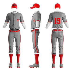 Tenue d'équipe personnalisée avec logo, uniforme de baseball, taille plus, respirant, séchage rapide, dernier design, vente en gros, imprimé, premium, 100% coton - Product Image 1