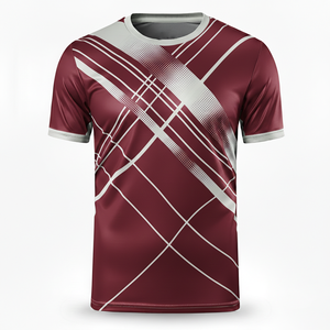T-shirt de sport personnalisé pour homme, bleu, avec impression par sublimation, séchage rapide, polyester, athlétique, gym, course à pied, performance, entraînement, fitness - Product Image 3