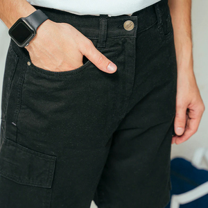 Shorts en jean décontractés pour hommes, coupe droite et ample, longueur genou, style streetwear, personnalisables, vente en gros - Product Image 6