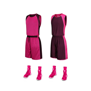 Customizable Pink Basketball Uniform Set Sleeveless Mesh Jersey Shorts Moisture Wicking All Seasons Unisex Adult <b>Athletic</b> Wear - Product Image 1