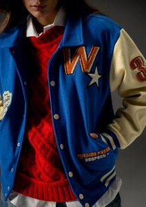 Chaquetas Varsity de Béisbol para Hombre, Invierno, con Cierre de Botones, Corte Regular, Estilo Casual, Cuello Camisero, Algodón - Product Image 6
