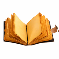 Carnet de notes fait main à couverture rigide NEW ERA violet, avec bords festonnés, cousu à la main, écoresponsable, 120 pages – Idéal pour cadeau (vente en gros)