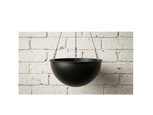Modern Minimalist Oval Metal Hanging Planter Pink Indoor Outdoor Plant <b>Pot</b> <b>Stand</b> With Chain For Home Garden And Balcony Decor - Product Image 6