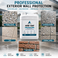 ECOWAY ARW-106F ≥105 °   Revêtement mural extérieur hydrophobe en fluorosilicone 20L Protection hydrofuge pour façade de bâtiment