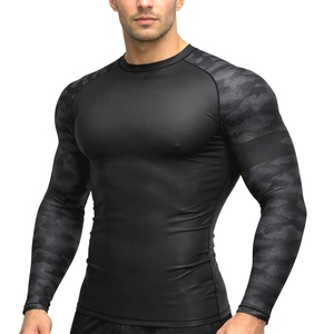 T-shirt de sport à manches longues pour homme, impression sublimée personnalisée, compression, séchage rapide, fitness, gym, rashguard. - Product Image 1