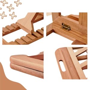 Solid Wood Tripod Laptop <b>Stand</b> Adjustable Height Foldable Design Ergonomic Eco-Friendly Portable <b>for</b> Laptops & <b>Tablets</b> - Product Image 5