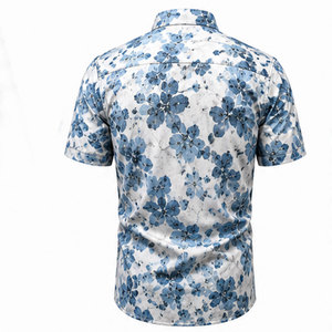 Chemise boutonnée de luxe pour homme, impression numérique haute résolution, 100% coton, service ODM personnalisable, confortable et respirante - Product Image 2