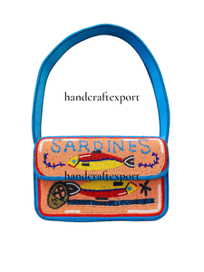 Sac à bandoulière de luxe entièrement fait main, style bohème, pour femme, design robuste et sûr, mini sac à main avec broderie de perles de verre - Product Image 2