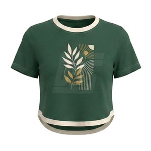 Camisetas cortas de moda para mujer, ajuste cómodo, material ligero, ideal para el gimnasio, entrenamiento y uso casual. - Product Image 5