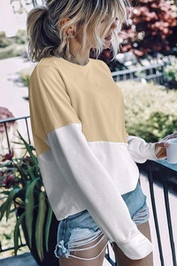 เสื้อสเวตเชิ้ตผู้หญิง แขนทรงปีกค้างคาว คอทรงโอ ผ้าถัก สไตล์ลำลอง มีกระเป๋า ดีไซน์ไม่สมมาตร สไตล์ฤดูใบไม้ร่วง ทรงโอเวอร์ไซส์ ปักลาย - Product Image 6