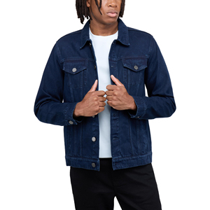 Elegant Style Mens Denim Jacket Slim Fit Long Sleeve Jean Coat Formal Business Casual Jacket Soft Breathable Cotton Apparel - Product Image 1