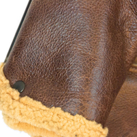 B-6 Shearling Bomber Jacket Véritable Peau de Vache Peau de Mouton Veste en Cuir pour Hommes Livraison Gratuite