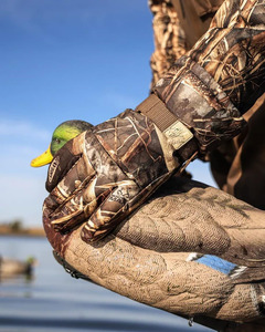 Gants de chasse pour hommes, résistants à l'eau, coupe-vent, camouflage, en tissu softshell, avec doigt tactile - Product Image 4