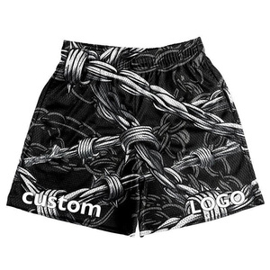 กางเกงขาสั้นกีฬาผู้ชายผ้าตาข่ายทนทาน ระบายอากาศ แห้งเร็ว เอวยางยืด รับสกรีนโลโก้ เหมาะสำหรับออกกำลังกายและฝึกซ้อม - Product Image 5