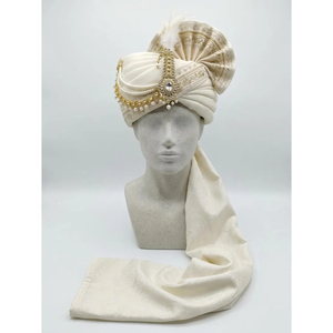 Kalangi victoriano chapado en oro, hecho a mano, para novio, joyería fina para boda, Safa Kilangi para hombre, Safa Turban Kilangi - Product Image 2