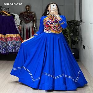 Festival Wear New Arrival Rayon Cotton with Unn Kutchhi & Real Mirror work <b>Lehenga</b>-<b>Top</b> Set Woman Fashion Manufacturer - Product Image 1