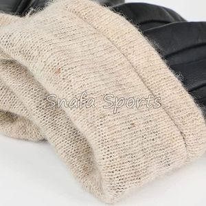 Guantes de invierno de piel de oveja auténtica de alta calidad y a la moda para hombre, guantes cómodos para vestir, unisex. - Product Image 3