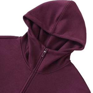 Sweat-shirts à capuche personnalisés pour hommes, fermeture éclair intégrale, décontractés, en molleton, avec cordon de serrage, séchage rapide, 100% coton, manches longues, pour l'automne - Product Image 4
