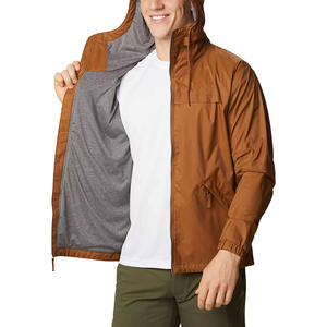 Chaqueta cortavientos impermeable con cremallera, diseño moderno, venta al por mayor, logotipo personalizado, chaqueta cortavientos para hombre. - Product Image 5
