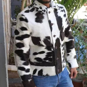 Custom Designer Cowhide Leather Bomber Jackets Street Wear <b>Cow</b> Hide Leather Jacket Custom High Street Winter Jacket for Men - Product Image 4